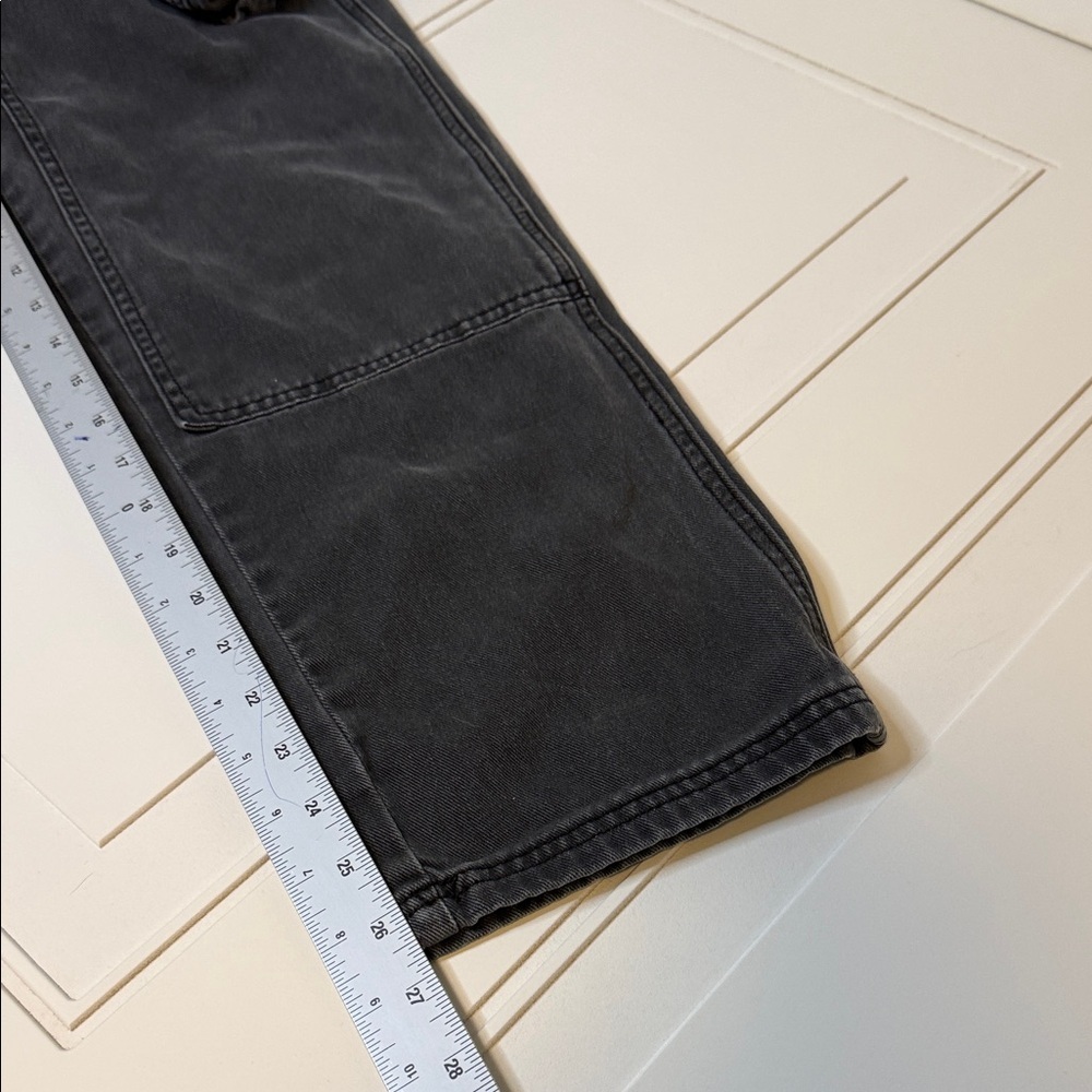 RSQ Utility Jeans Gray Carpenter Style Size 28x32 Streetwear Double Knee Unisex - Picture 9 of 13